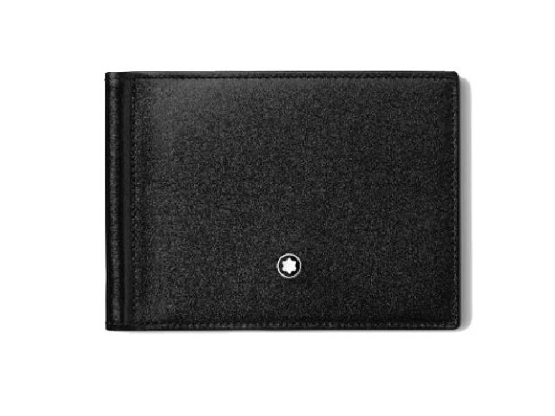 WALLET 6 COMPARTMENTS WITH MONEY CLIP MEISTERSTUCK BLACK MONTBLANC 5525